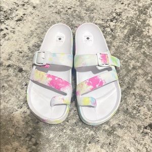 Tie Dye Nola Toe Ring Slide Sandals
